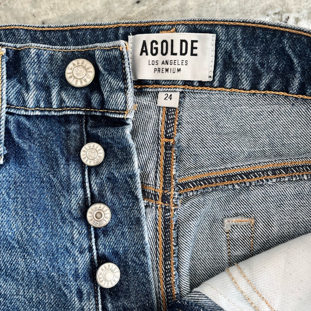 Agolde Parker Vintage Cut Off Shorts - Picture 2 of 4